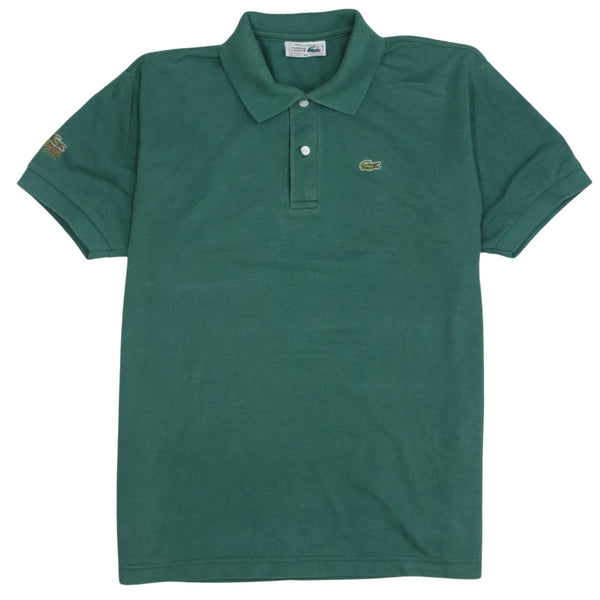 Lacoste 90's Short Sleeves Quarter Button Polo Shirt XLarge Green