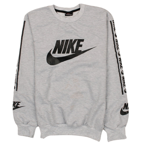 Nike 90's Swoosh Crew Neck Sweatshirt Small (missing sizing label) Grey