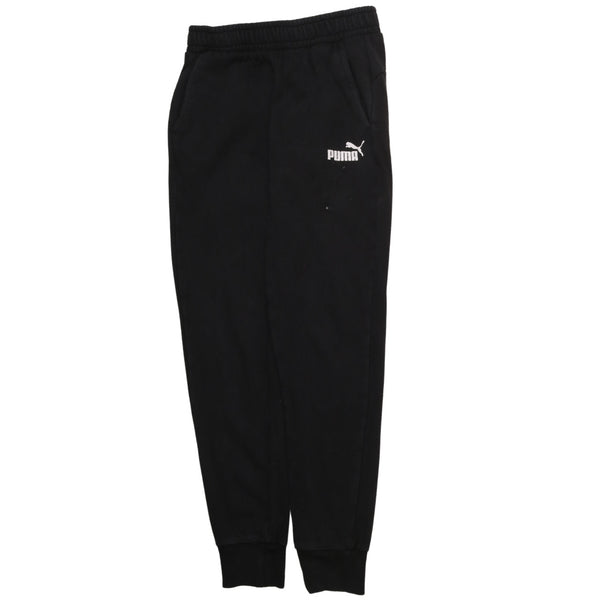 Puma 90's Elasticated Waistband Drawstrings Joggers / Sweatpants Medium Black