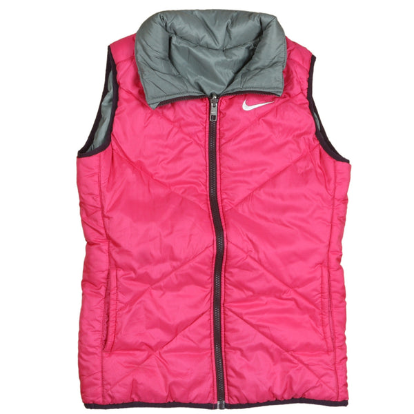 Nike 90's Swoosh Full Zip Up Gilet XSmall (missing sizing label) Pink