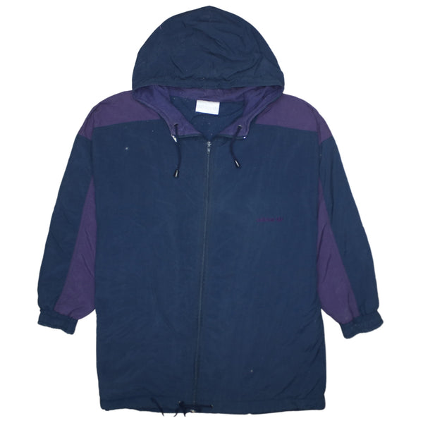 Adidas 90's Lightweight Full Zip Up Windbreaker Large  Navy Blue