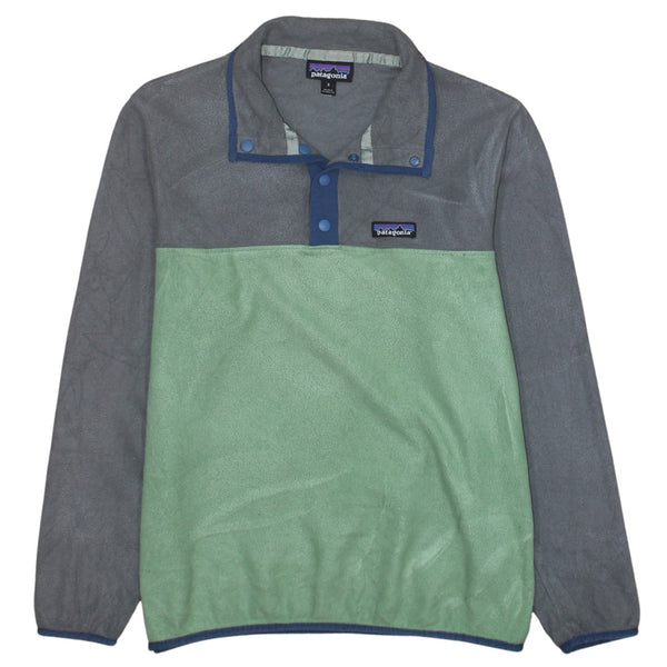 Patagonia 90's Hiking Warm Quarter Button Fleece Jumper Small Green