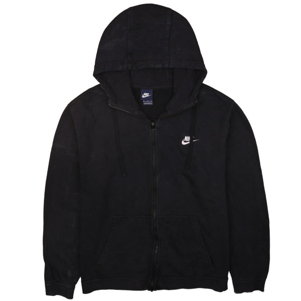 Nike 90's Swoosh Full Zip Up Hoodie XLarge Black