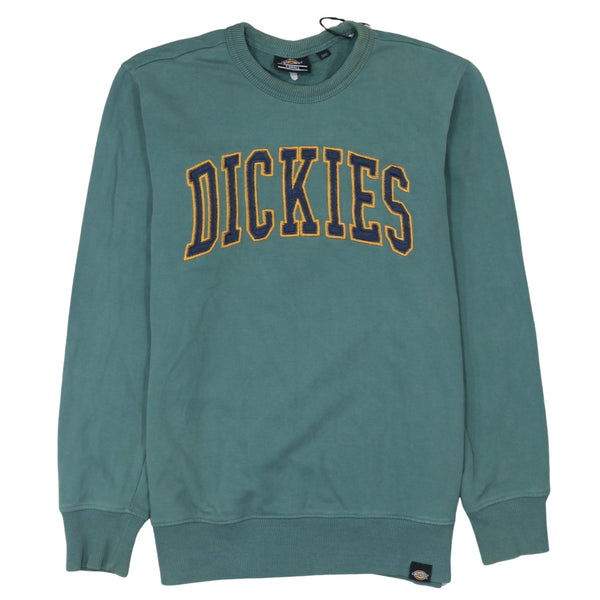 Dickies Teal Green Sweatshirt Men's XSmall Embroidered College Logo Crewneck Pullover