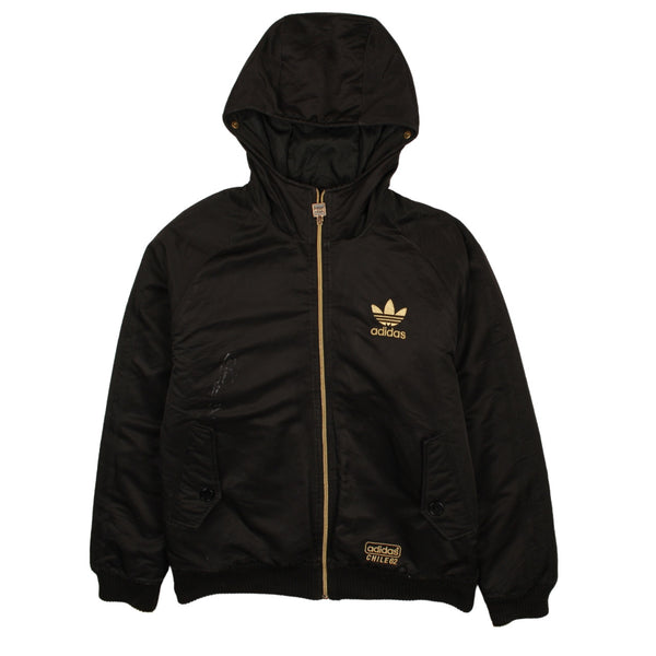 Adidas 90's Hooded Full Zip Up Windbreaker Medium Black