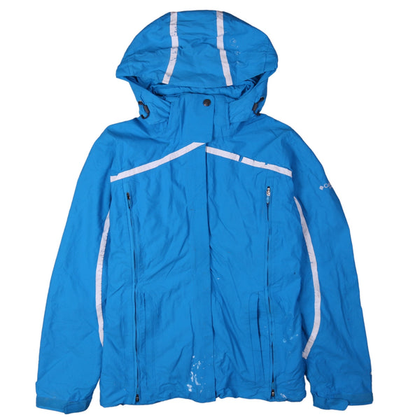 Columbia 90's Hooded Full Zip Up Windbreaker Medium Blue