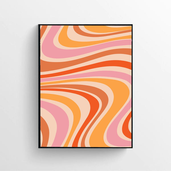 Pink Red Orange Art Poster