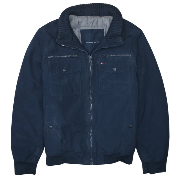 Tommy Hilfiger 90's Lightweight Full Zip Up Windbreaker Large Navy Blue