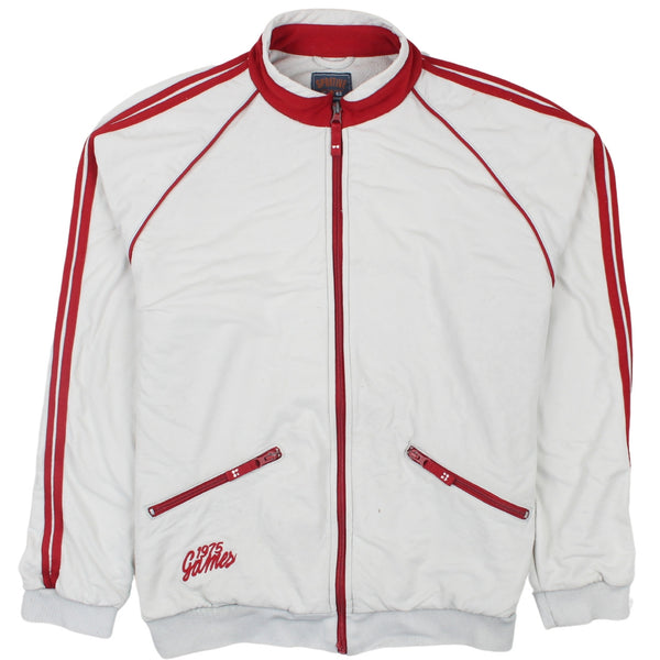 Sportive 90's Sportswear Full Zip Up Sweatshirt XLarge White