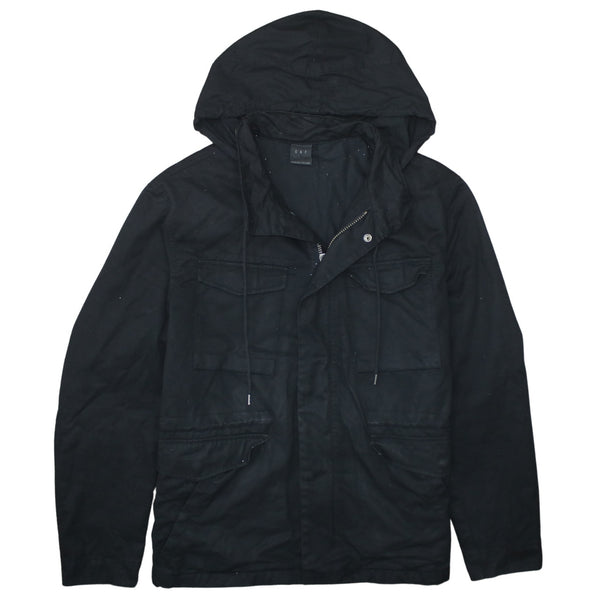 Gap 90's Hooded Full Zip Up Windbreaker Large  Black