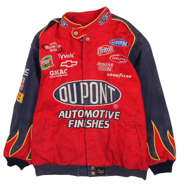 chase Authetics 90's Dupont Racing Heavyweight Nascar Jacket Medium Red