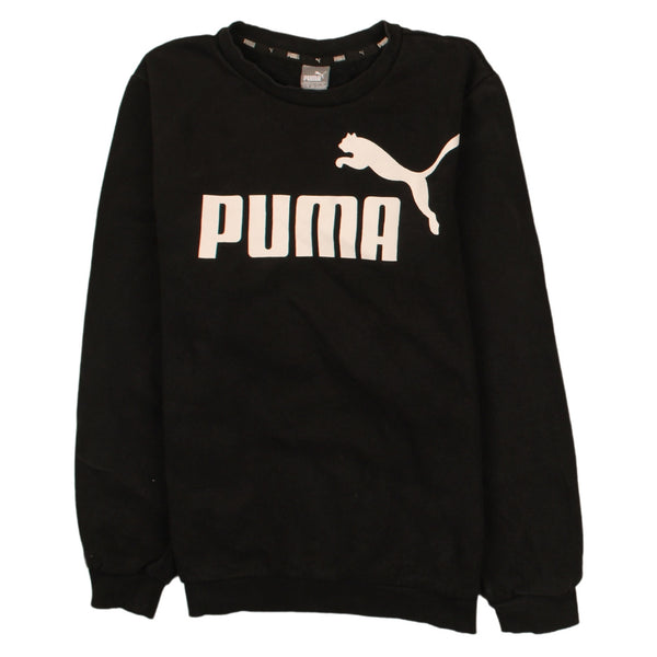 Puma 90's Spellout Crew Neck Sweatshirt XLarge Black