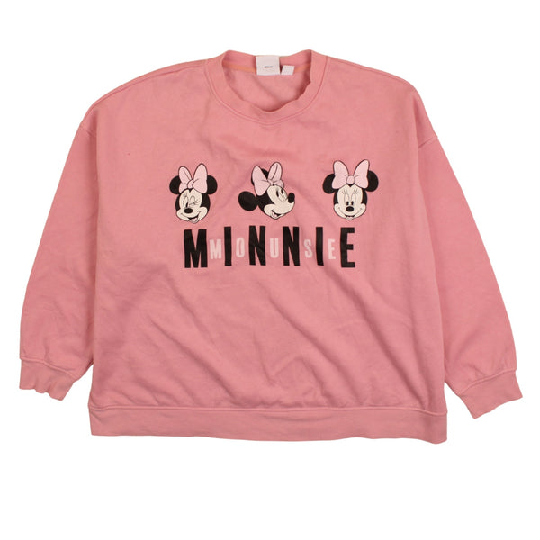 Vintage 90s Disney Minnie Mouse Pink Crewneck Sweatshirt 2XL Plus