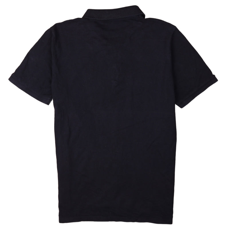 Calvin Klein 90's Short Sleeves Quater Button Polo Shirt XLarge Black