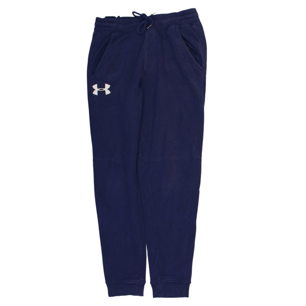 Under Armour 90's Elasticated Waistband Drawstrings Joggers / Sweatpants Large Navy Blue