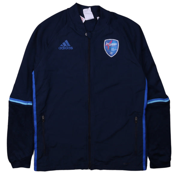 Adidas 90's Track Jacket Full Zip Up Windbreaker Large Navy Blue