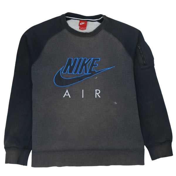 Nike 90's Black Center Swoosh Crew Neck Sweatshirt XL