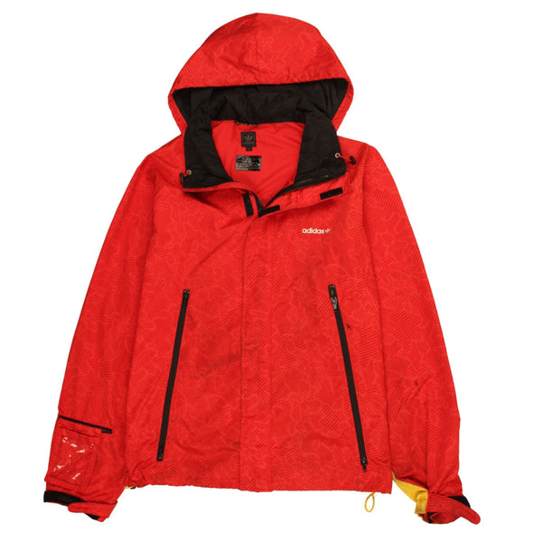 Adidas Vintage 90's Red Hooded Full Zip Windbreaker Men's Large
