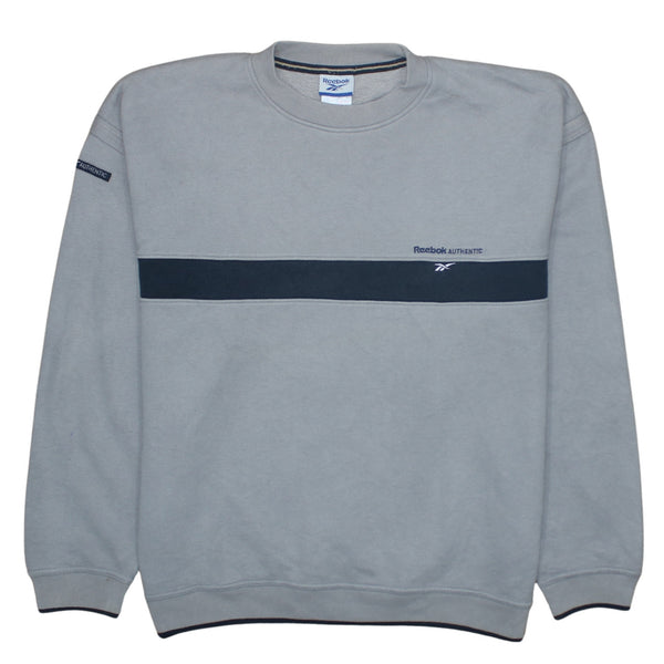 Reebok 90's Lightweight Crew Neck Sweatshirt Medium Grey