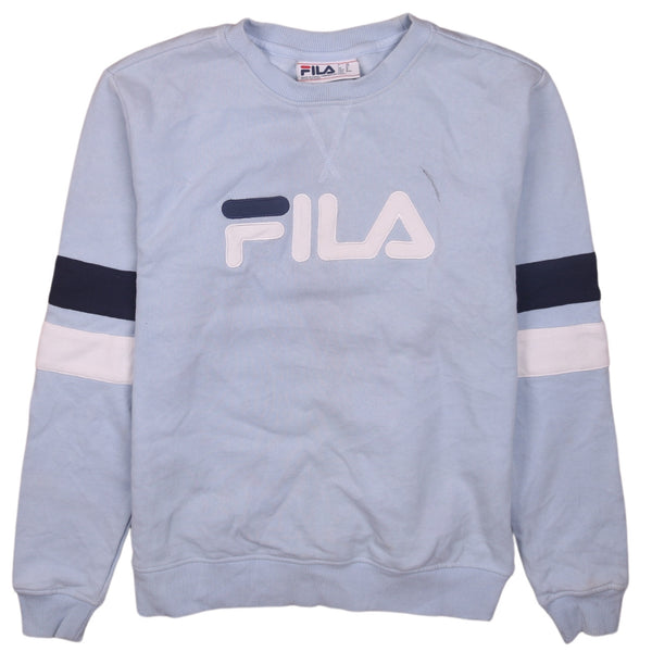 Fila 90's Spellout Crew Neck Sweatshirt Medium Blue