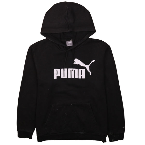 Puma 90's Spellout Pullover Hoodie Large Black