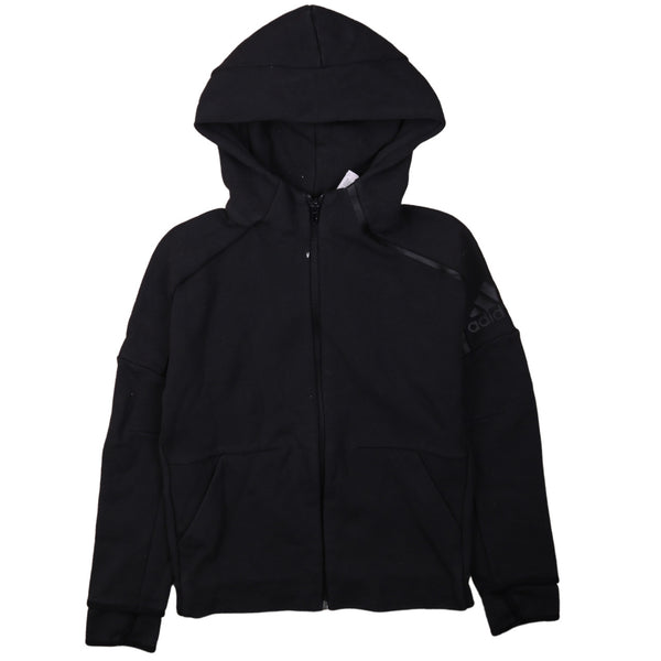 Adidas 90's Full Zip Up Hoodie Medium Black