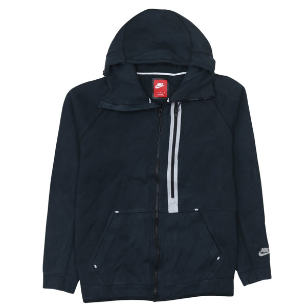 Nike 90's Swoosh Full Zip Up Hoodie Large Black