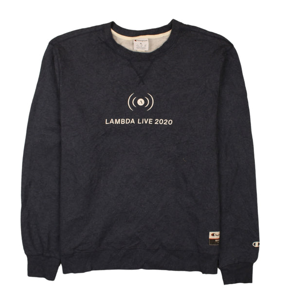 Champion 90's Lambda Live 2020 Crew Neck Sweatshirt XLarge Navy Blue