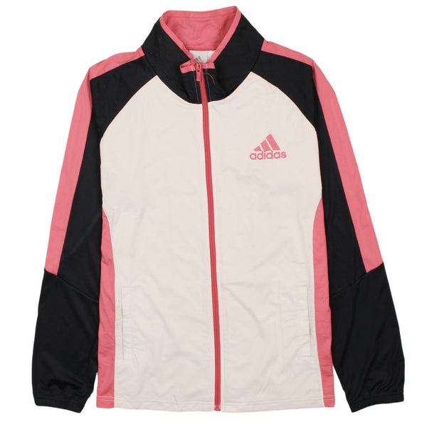 Adidas 90's Track Jacket Full Zip Up Sweatshirt Medium White