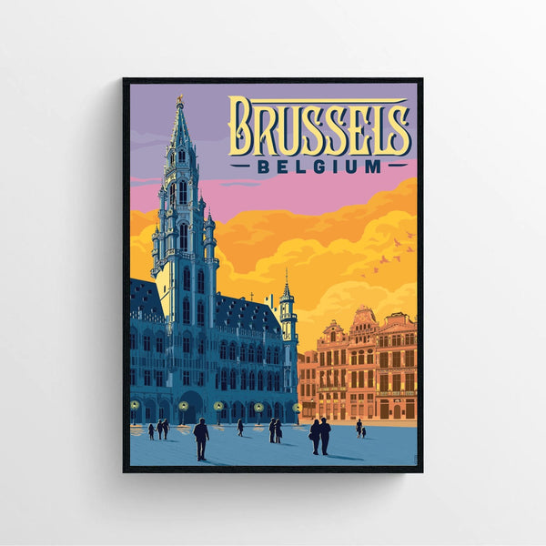 ZENGYL Vintage Poster Brussels Poster