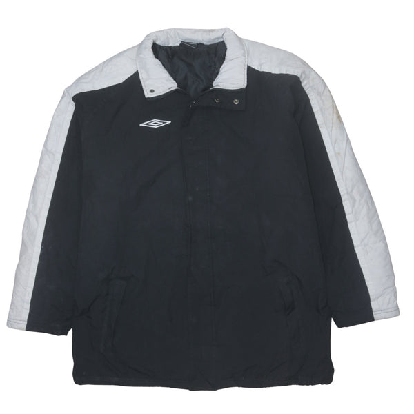Umbro 90's Black Lightweight XXL Windbreaker Jacket Full Zip 2XL