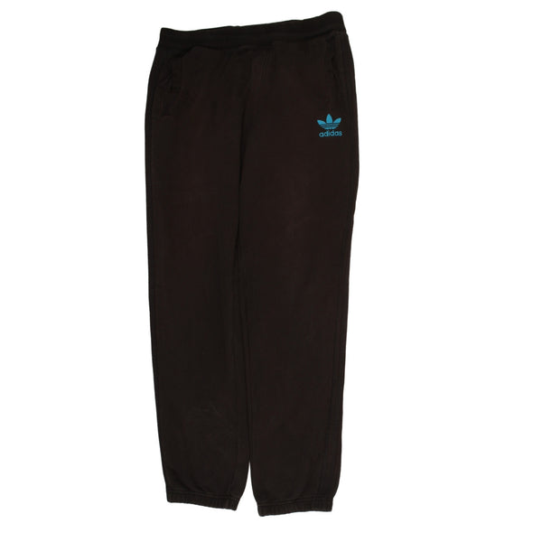 Adidas 90's Elasticated Waistband Drawstrings Joggers / Sweatpants Large Black