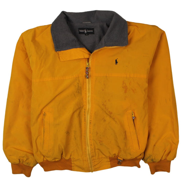 Ralph Lauren 90's Waterproof Full Zip Up Windbreaker Medium Yellow