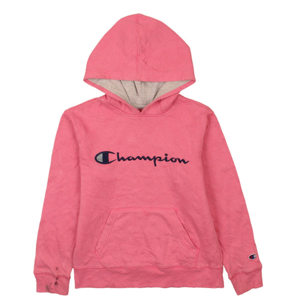 Champion 90's Spellout Pullover Hoodie Medium Pink