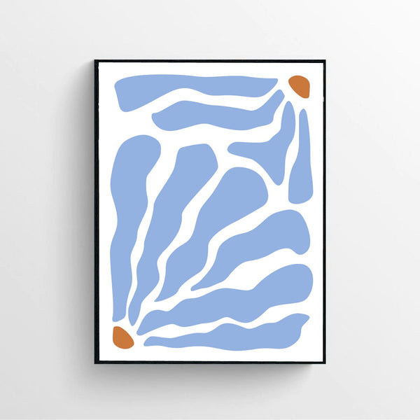 Blue Abstract Art Painting poster