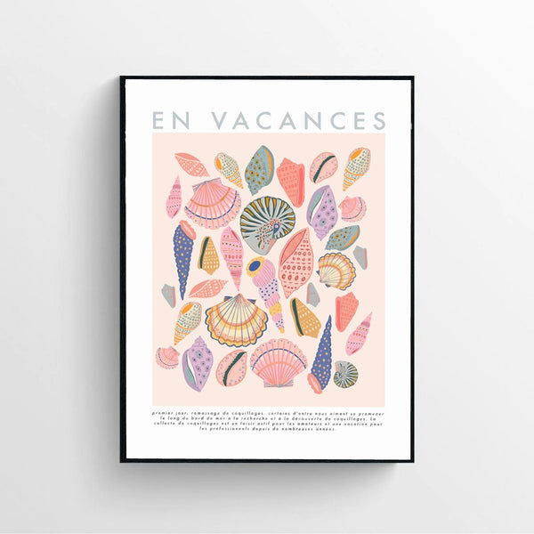 Colorful Seashells Poster