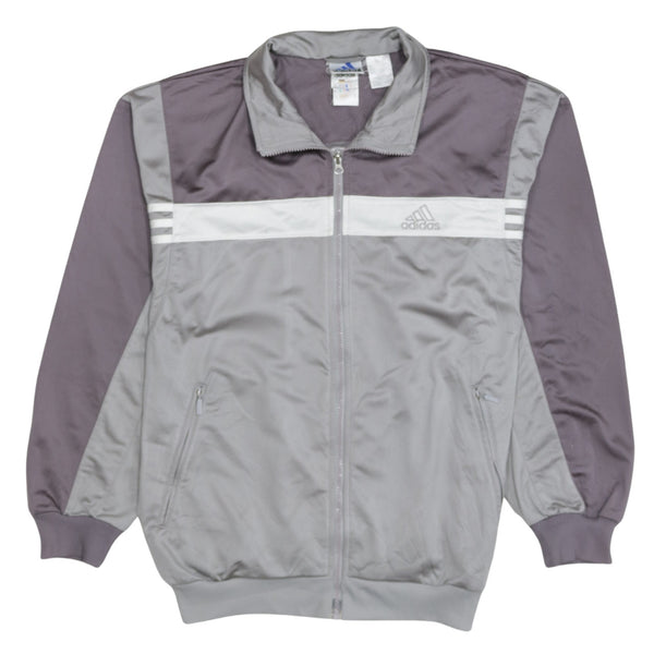 Adidas 90's Lightweight Full Zip Up Sweatshirt Medium Grey