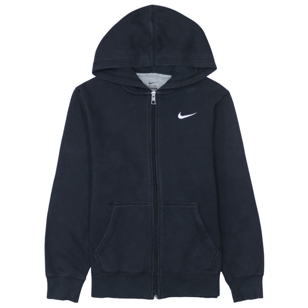 Nike 90's Swoosh Full Zip Up Hoodie Large Black