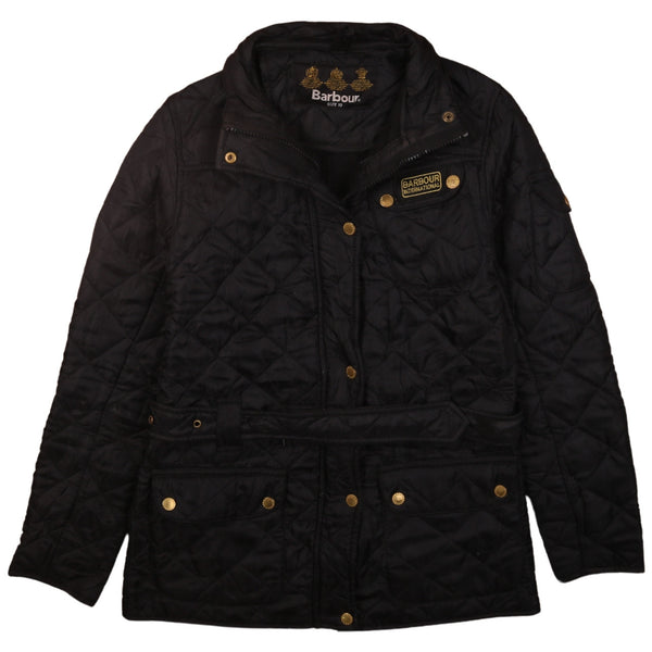 Barbour 90's Quilted Button Up Puffer Jacket Medium (missing sizing label) Black