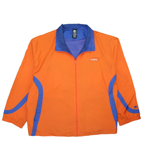 Starter Orange Blue Windbreaker Jacket Men's 3XL Florida Gators Printed Logo Outerwear