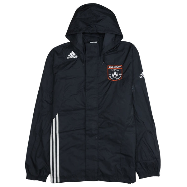 Adidas 90's Hooded Full Zip Up Windbreaker Medium Black