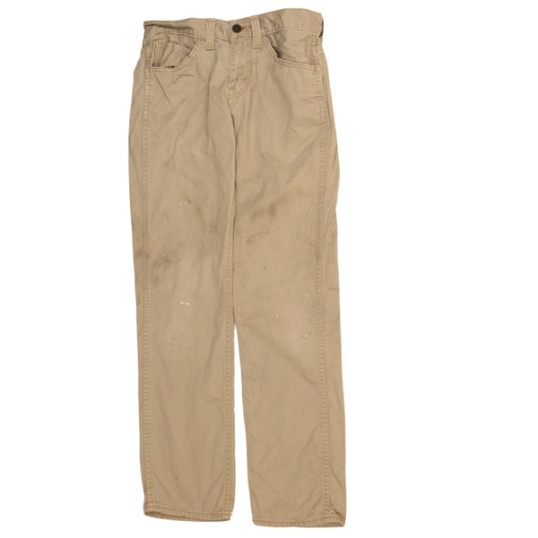 Levi's 90's Straight Leg Baggy Trousers / Pants 28 Beige Cream