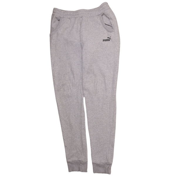 Puma 90's Elasticated Waistband Drawstrings Joggers / Sweatpants Small Grey