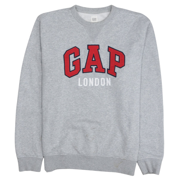 Gap 90's Spellout Crew Neck Sweatshirt Medium Grey