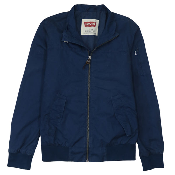 Levi's 90's Plain Full Zip Up Windbreaker Small Navy Blue