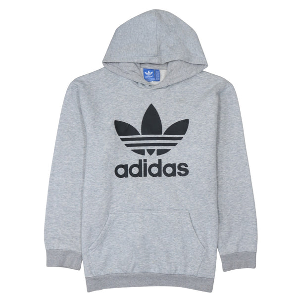 Adidas 90's Spellout Pullover Hoodie XLarge Grey