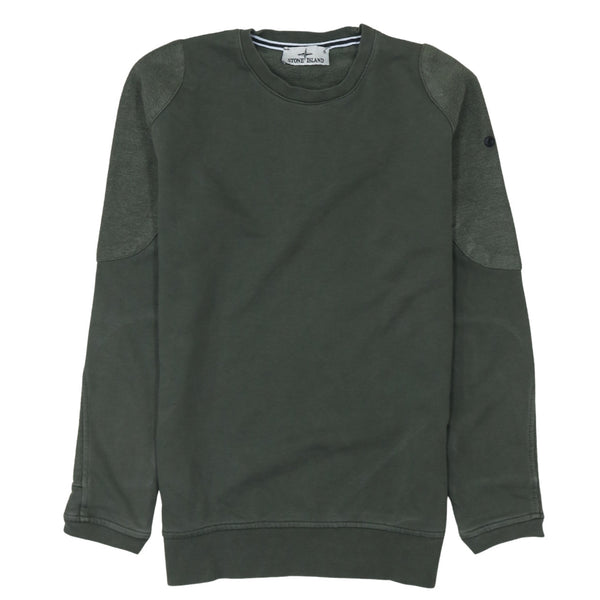 Stone Island 90's Plain Crew Neck Sweatshirt Small Green