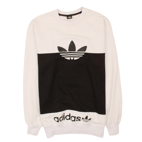 Adidas 90's Spellout Crew Neck Sweatshirt XLarge Black