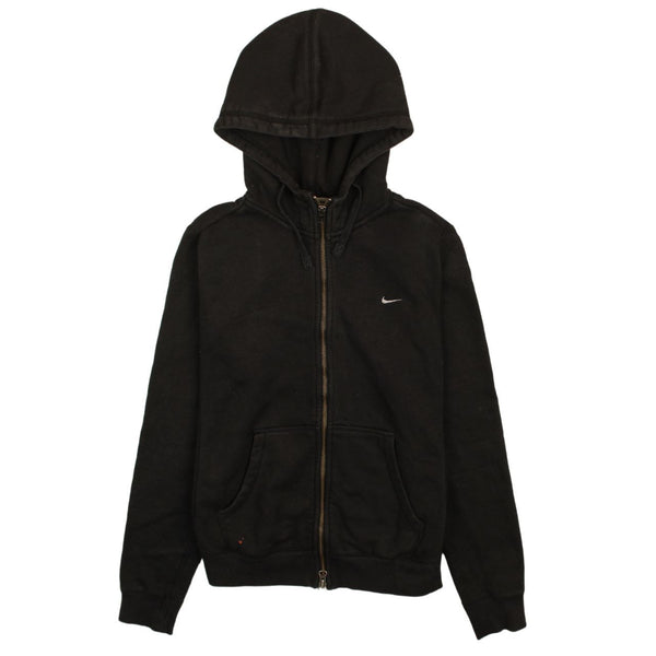 Nike 90's Swoosh Full Zip Up Hoodie Large Black