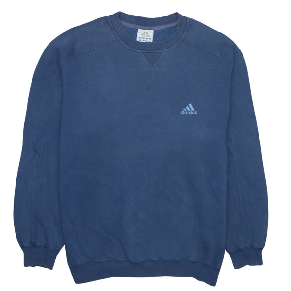 Adidas 90's Lightweight Crew Neck Sweatshirt Medium  Blue